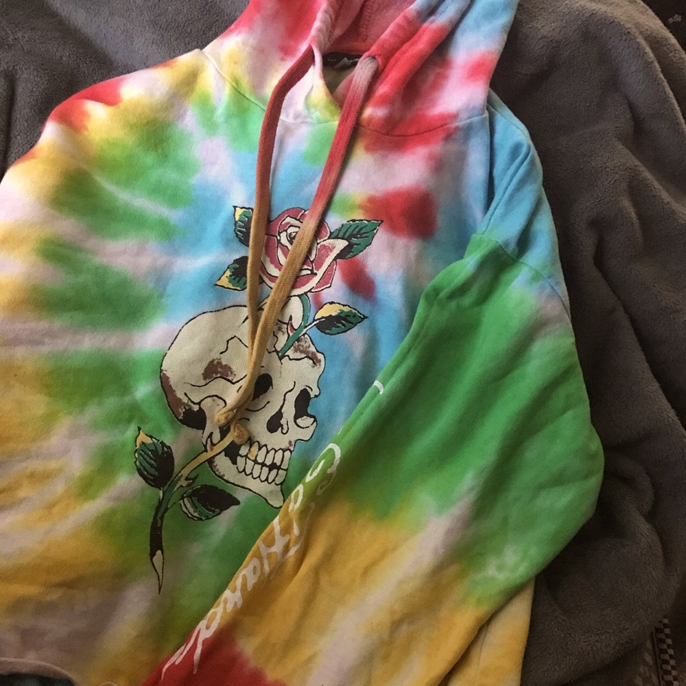 Cropped tie dye hoodie, free shipping😇